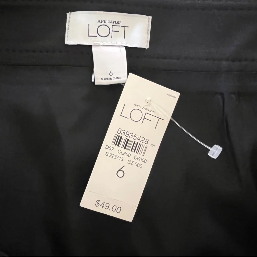 NWT Ann Taylor LOFT black trumpet skirt lined 6 - Picture 4 of 5